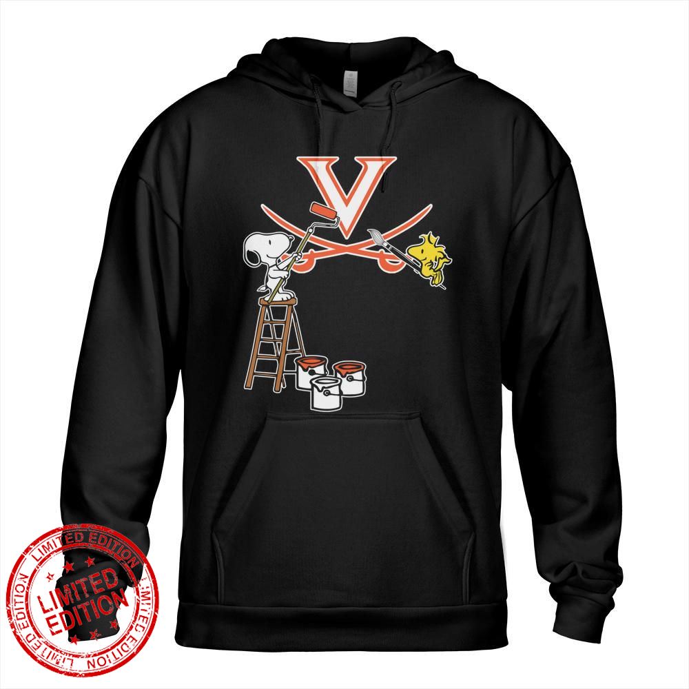 Virginia Cavaliers Snoopy and Woodstock Painting Logo Shirt Virginia Cavaliers Snoopy and Woodstock Painting Logo Shirt