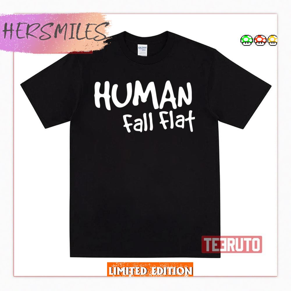 White Logo Human Fall Flat T-Shirt