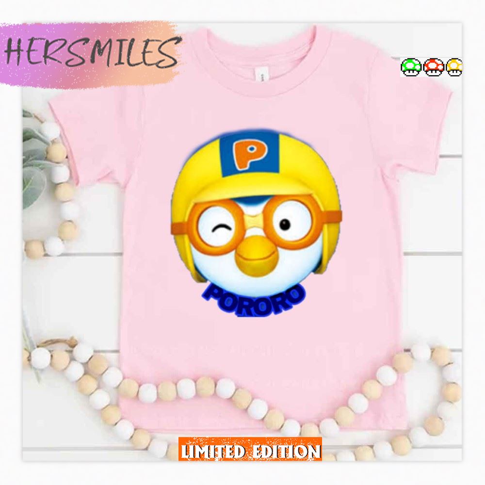 Wink Face Pororo The Little Penguin T-Shirt