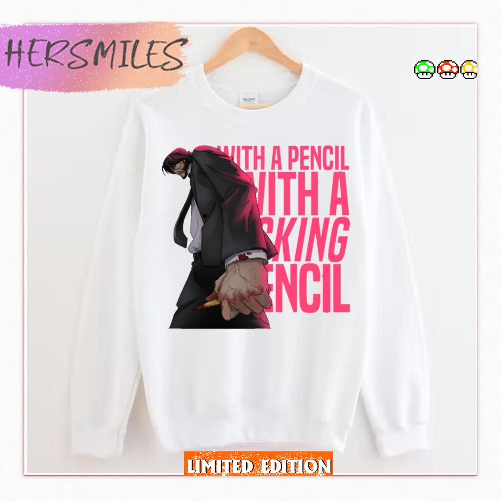 With A Pencil John Wick 4 Keanu Reeves T-Shirt
