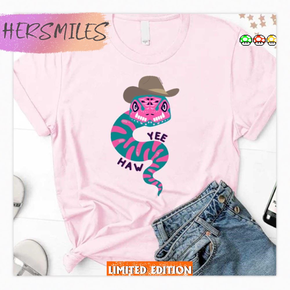 Yee Haw Serpent White Snake T-Shirt