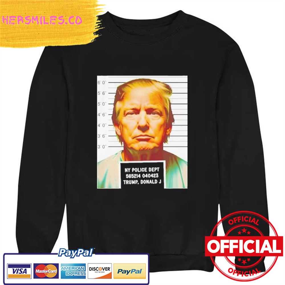 Deepfake Donald Trump Mugshot Shirt Hersmiles