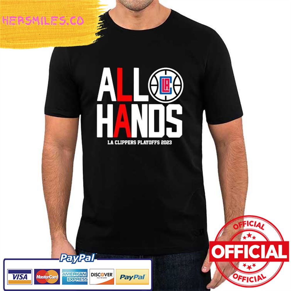 Official La Clippers All Hands Playoffs 2023 Shirt