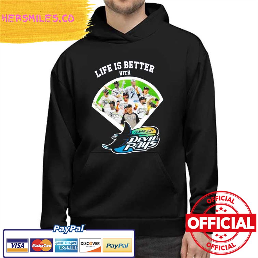 Official Life is Better with Tampa Bay Devil Rays signatures Shirt