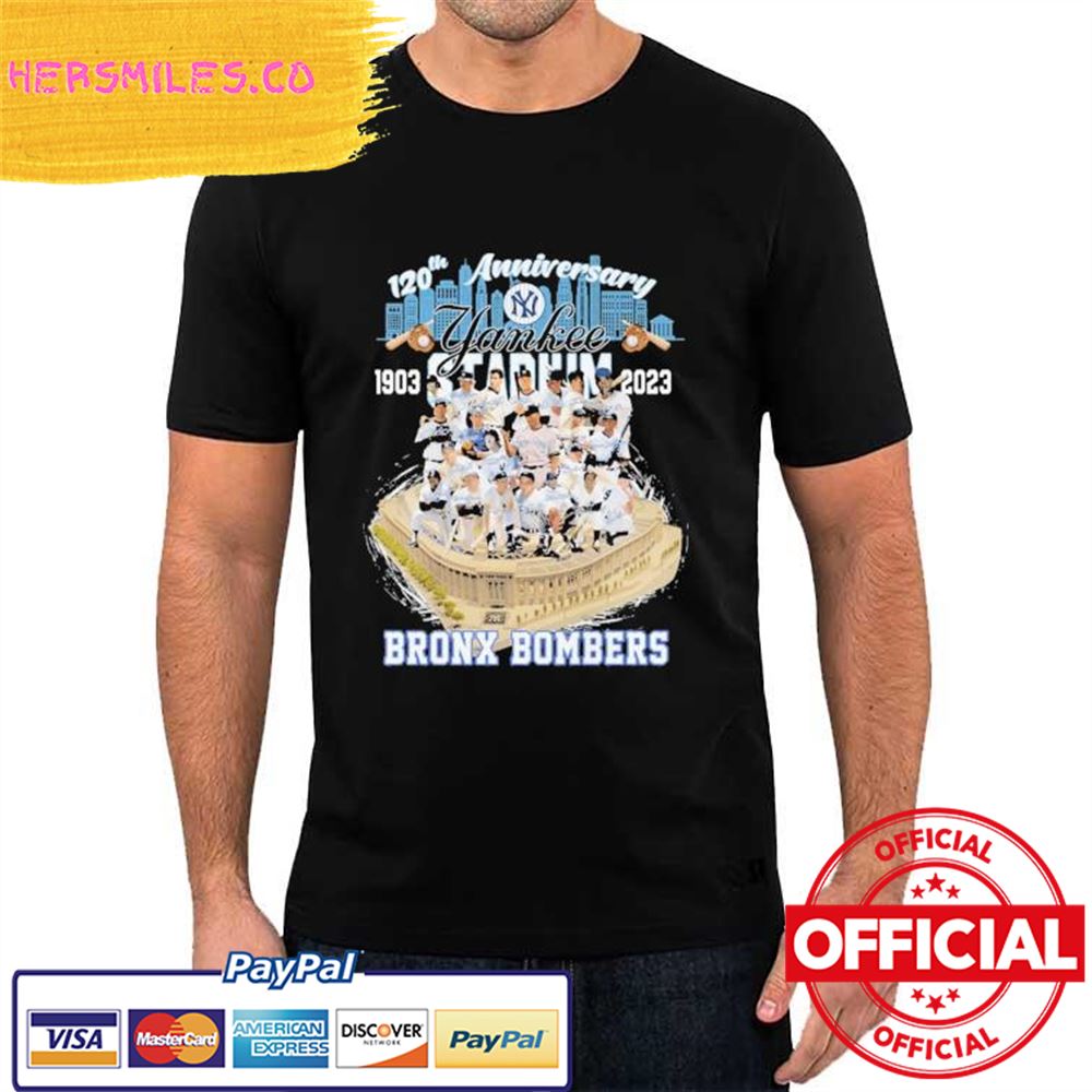Original 120Th Anniversary New York Yankees 1903-2023 Bronx Bombers Shirt