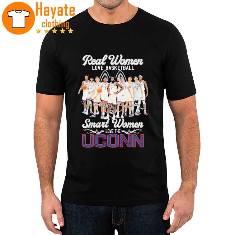 Original Real Women love Basketball Smart Women love the Uconn Huskies 2023 signatures Shirt