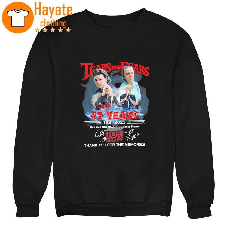 Original Tears for Fears 42 Years 1981-2023 thank You for the memories signatures Shirt Original Tears for Fears 42 Years 1981-2023 thank You for the memories signatures Shirt
