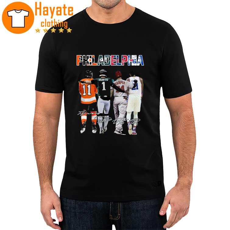 Philadelphia Four Teams Sports signatures 2023 Shirt
