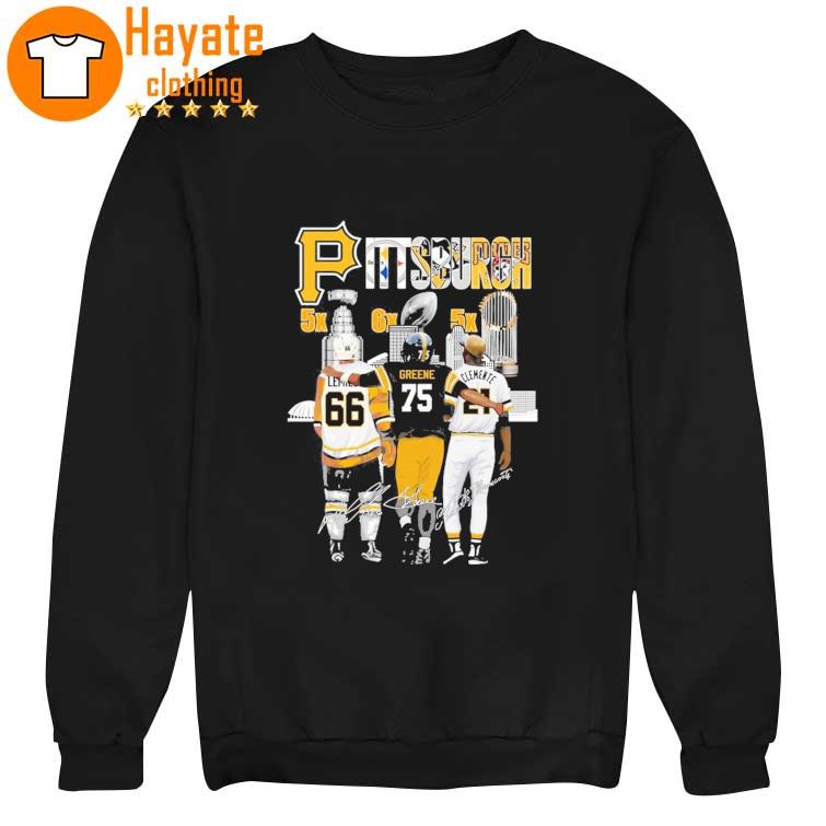 Pittsburgh Lemieux Greene and Clemente Skylines signatures 2023 Shirt Pittsburgh Lemieux Greene and Clemente Skylines signatures 2023 Shirt