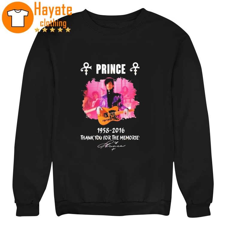 Prince 1958 – 2016 Thank You For The Memories T-Shirt Prince 1958 – 2016 Thank You For The Memories T-Shirt