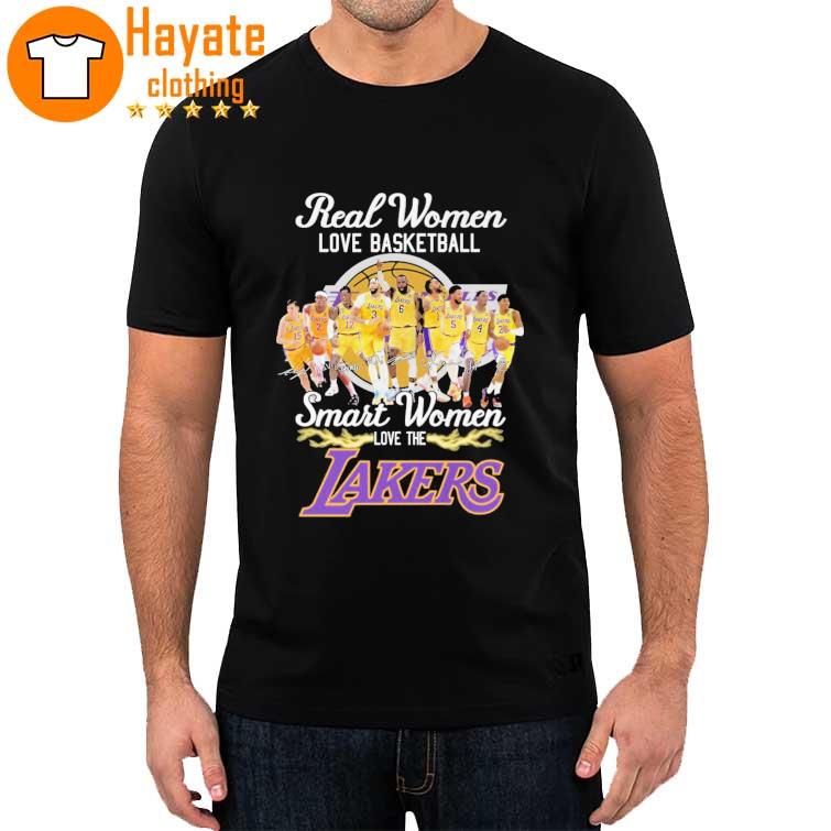 Real Women love Basketball Smart Women love the Lakers 2023 signatures Shirt