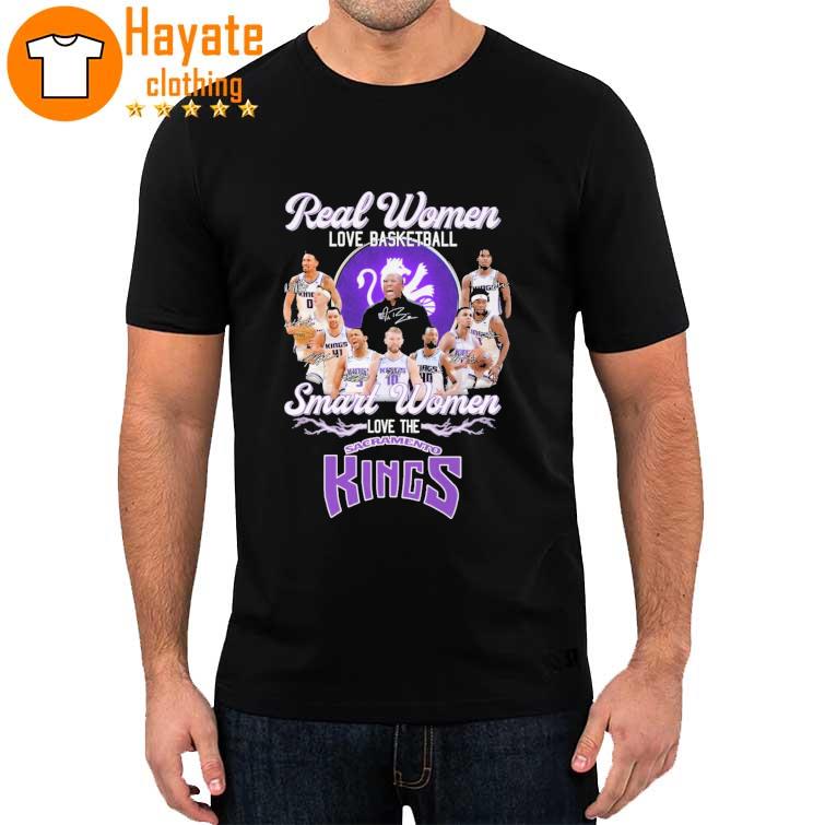Real Women love Football Smart Women love the Sacramento Kings signatures 2023 Shirt