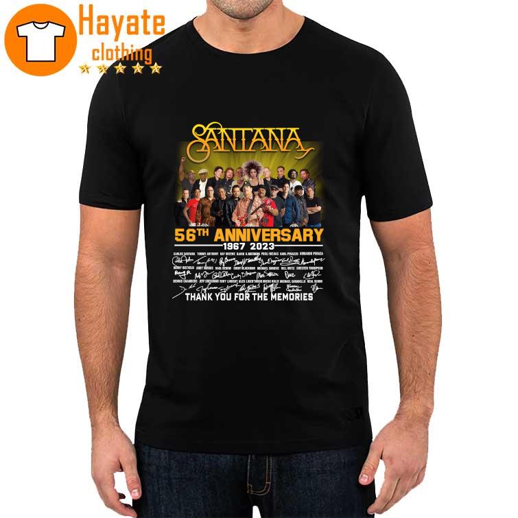 Santana 56th Anniversary 1967-2023 Thank You for the memories signatures Shirt