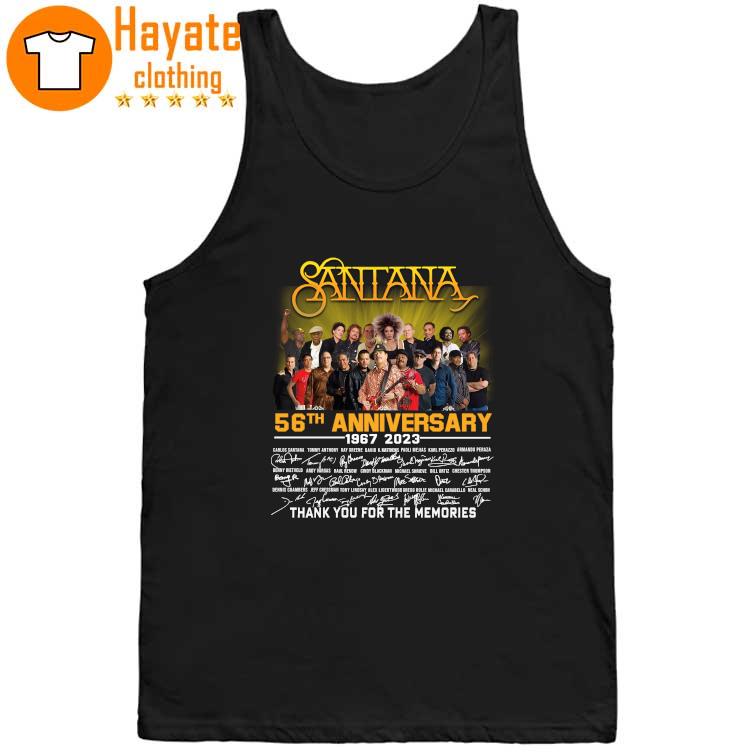 Santana 56th Anniversary 1967-2023 Thank You for the memories signatures Shirt Santana 56th Anniversary 1967-2023 Thank You for the memories signatures Shirt