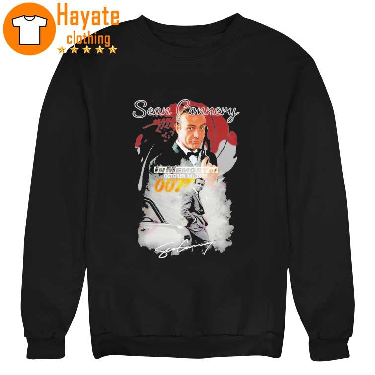 Sean Connery In Memory Of October 31, 2020 007 Signature T-Shirt Sean Connery In Memory Of October 31, 2020 007 Signature T-Shirt