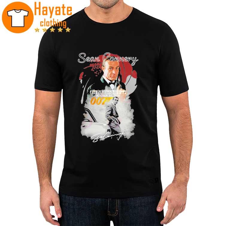 Sean Connery In Memory Of October 31, 2020 007 Signature T-Shirt