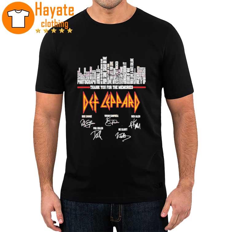 Thank You For The Memories Def Leppard Signature T-Shirt