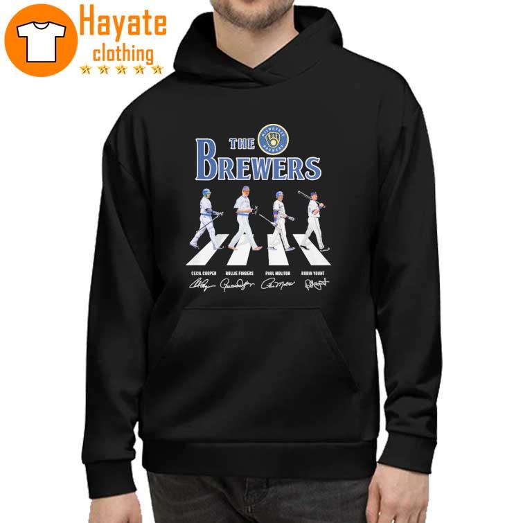 The Milwaukee Brewers Cooper Fingers Molitor and Yount abbey road signatures 2023 Shirt