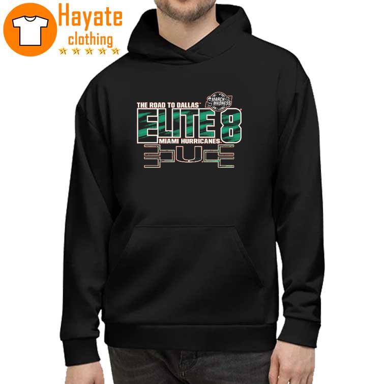 The road to Dallas Miami Hurricanes 2023 NCAA Women’s Basketball Tournament March Elite Eight T-Shirt