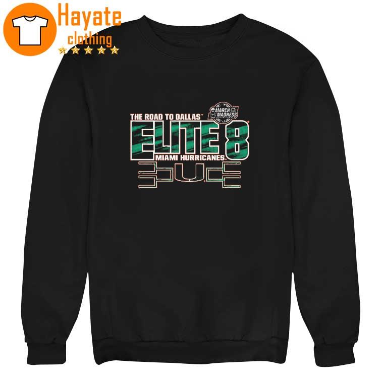 The road to Dallas Miami Hurricanes 2023 NCAA Women's Basketball Tournament March Elite Eight T-Shirt The road to Dallas Miami Hurricanes 2023 NCAA Women's Basketball Tournament March Elite Eight T-Shirt