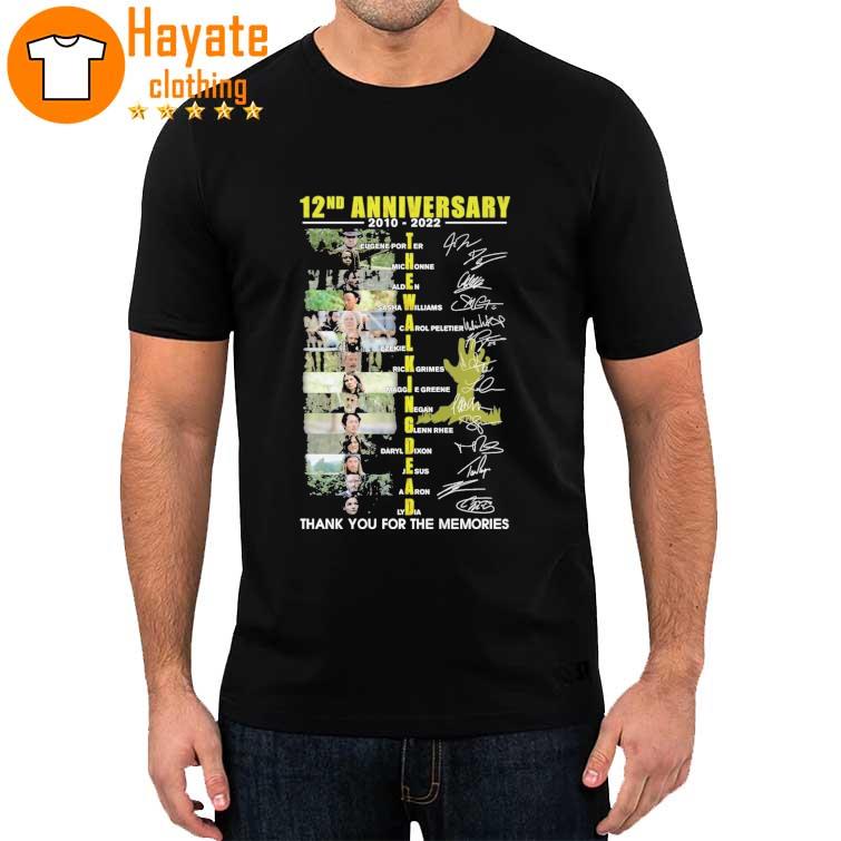 The Walking Dead 12ND Anniversary 2010-2022 thank You for the memories signatures Shirt