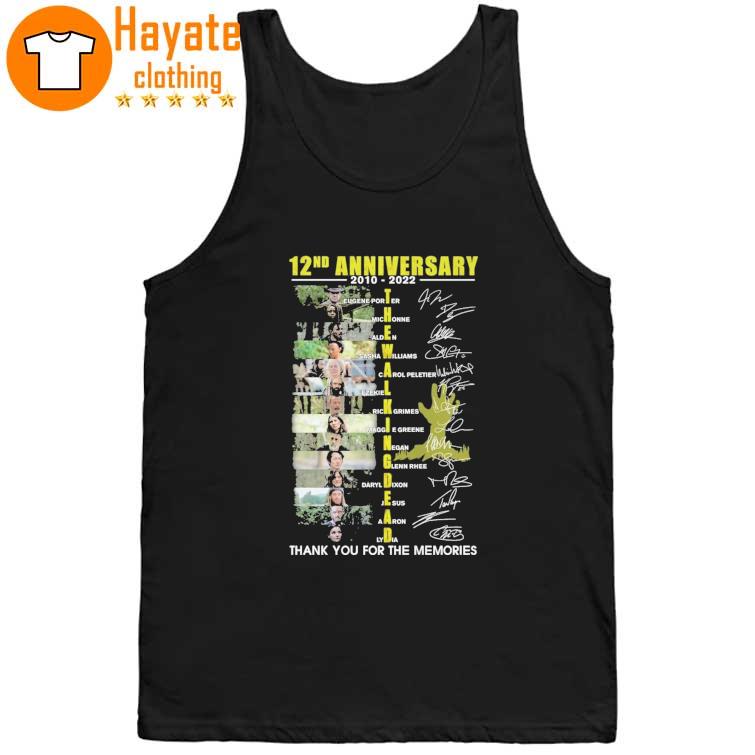 The Walking Dead 12ND Anniversary 2010-2022 thank You for the memories signatures Shirt The Walking Dead 12ND Anniversary 2010-2022 thank You for the memories signatures Shirt