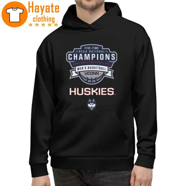 Uconn Huskies Five-Time NCAA National Champions Men’s Basketball 2023 Shirt