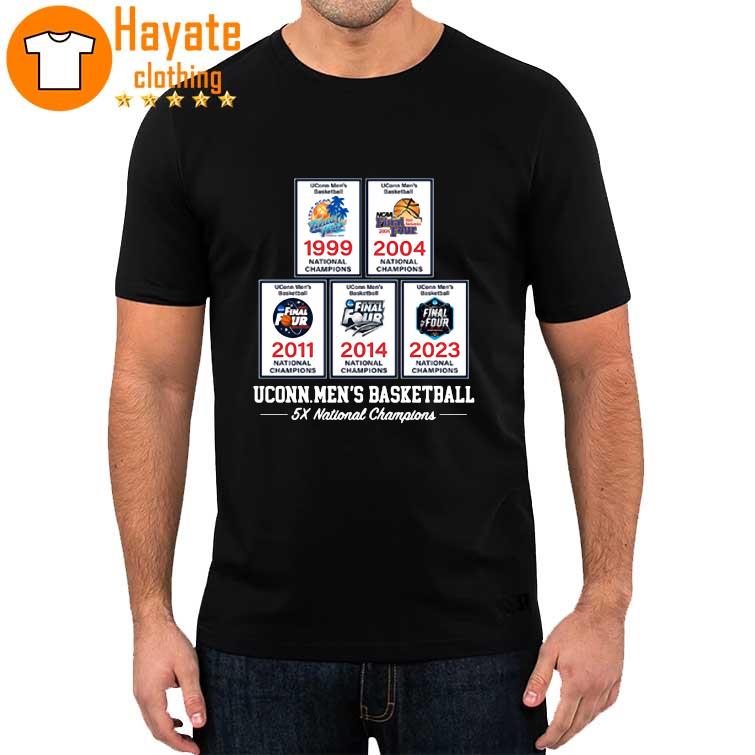 Uconn Huskies Men’s basketball 5x national champions Shirt