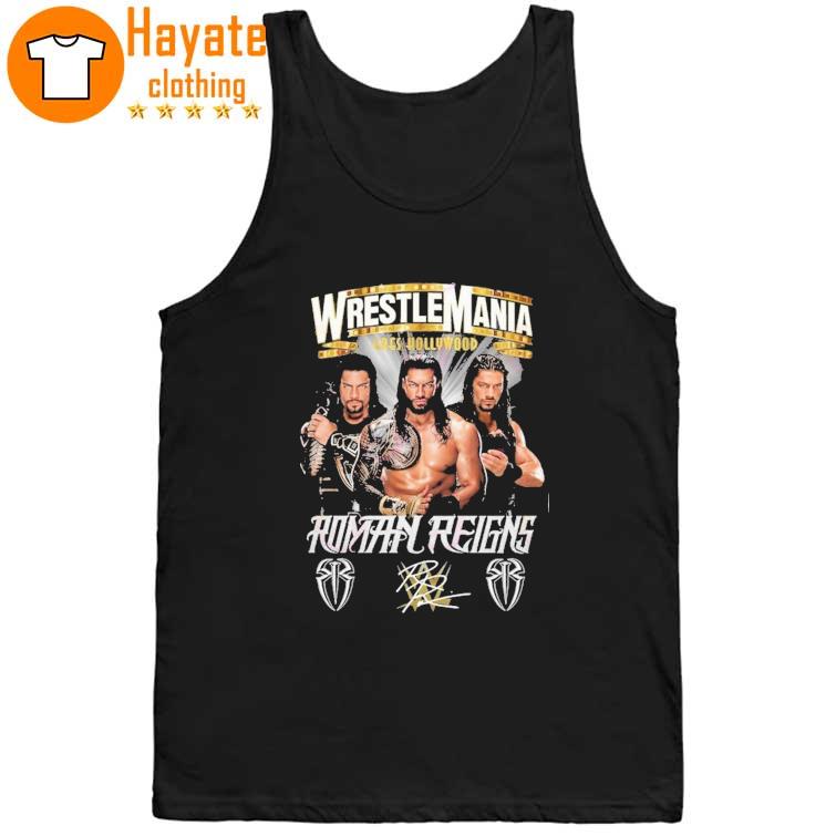 WrestleMania Goes Hollywood Roman Reigns Signature T-Shirt WrestleMania Goes Hollywood Roman Reigns Signature T-Shirt