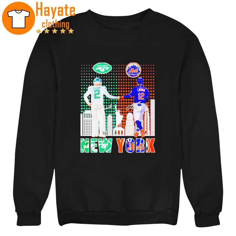 Zach Wilson New York Jets and Francisco Lindor New York Mets signature Shirt Zach Wilson New York Jets and Francisco Lindor New York Mets signature Shirt