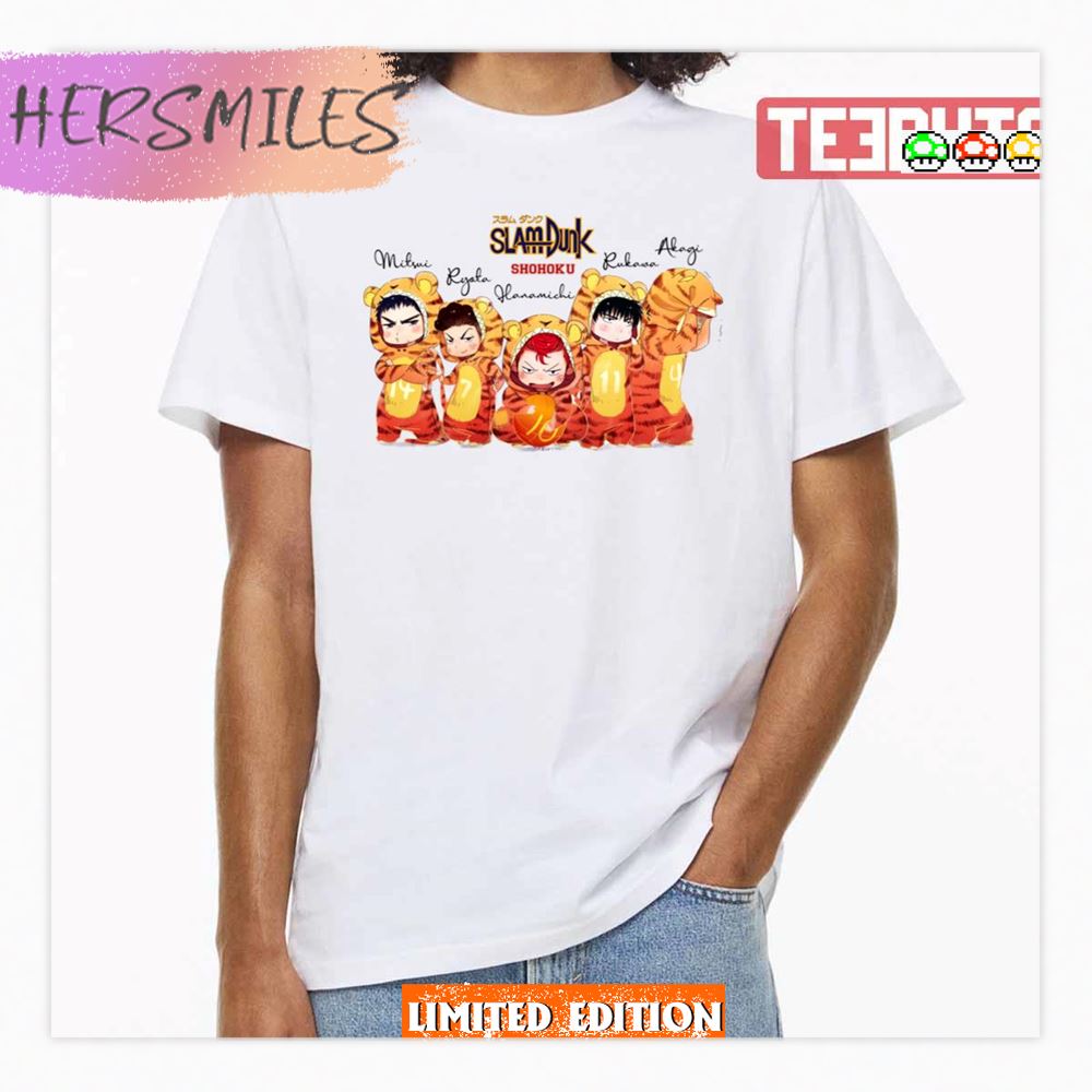 Adorable Shohoku Team Slam Dunk Anime Artwork Shirt