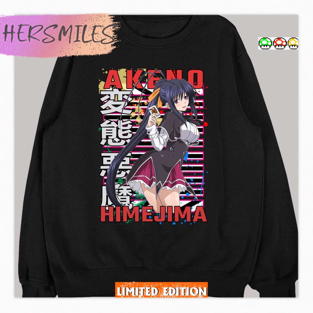 Akeno Himejima High School Dxd Dxd Urban Anime Manga Art Design Shirt