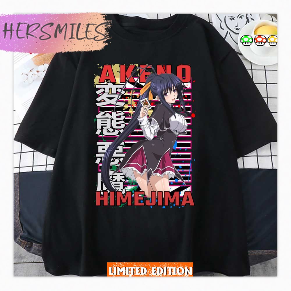 Akeno Himejima High School Dxd Dxd Urban Anime Manga Art Design Shirt