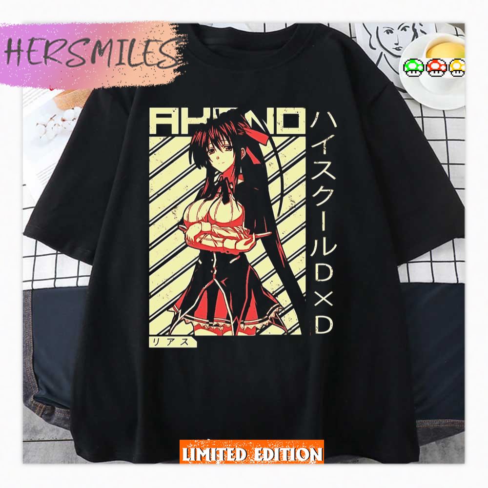 Akeno Himejima Highschool Dxd Color Stripe Grunge Texture Shirt