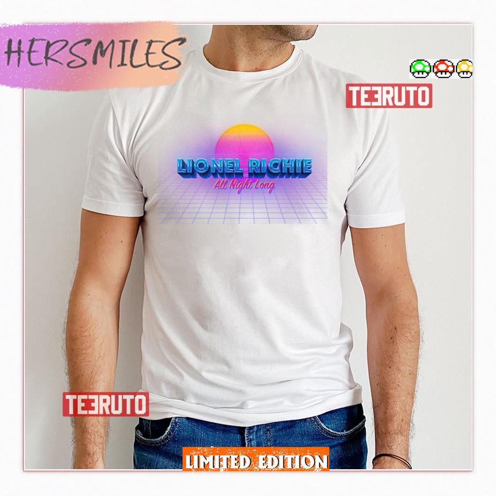All Night Long Lionel Richie Sunset Vaporwave Style Shirt