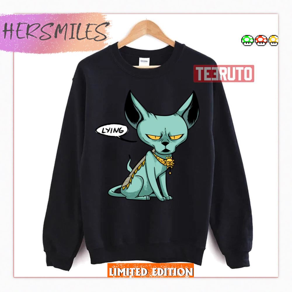 Angry Face Saga Comic Lying Cat Sweatshirt