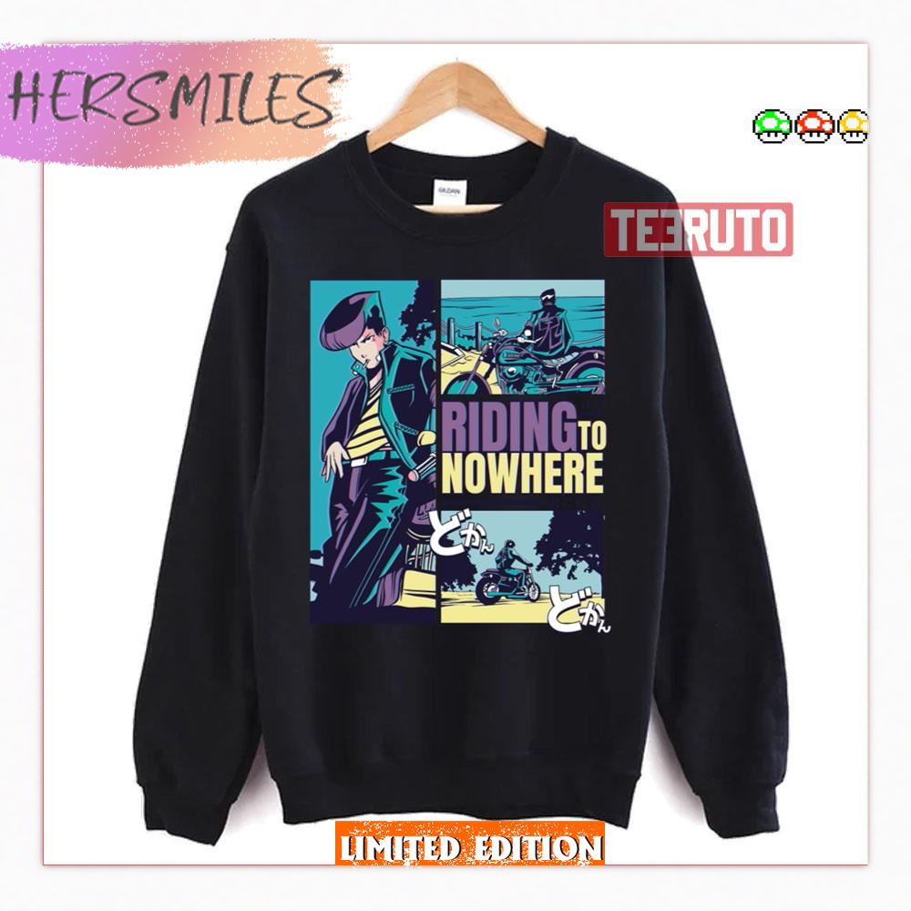 Anime Vaporwave Riding Nowhere Anime Bleach Shirt Anime Vaporwave Riding Nowhere Anime Bleach Shirt