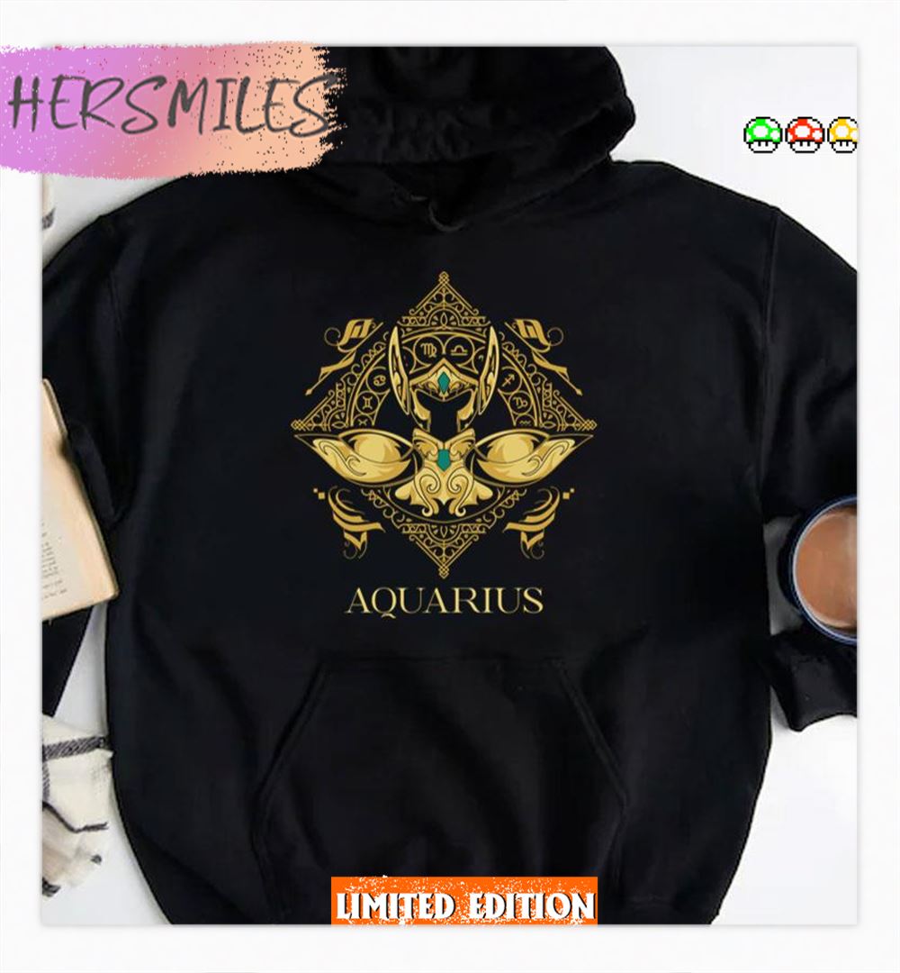 Aquarius Yellow Saint Seiya Knights Of The Zodiac Shirt