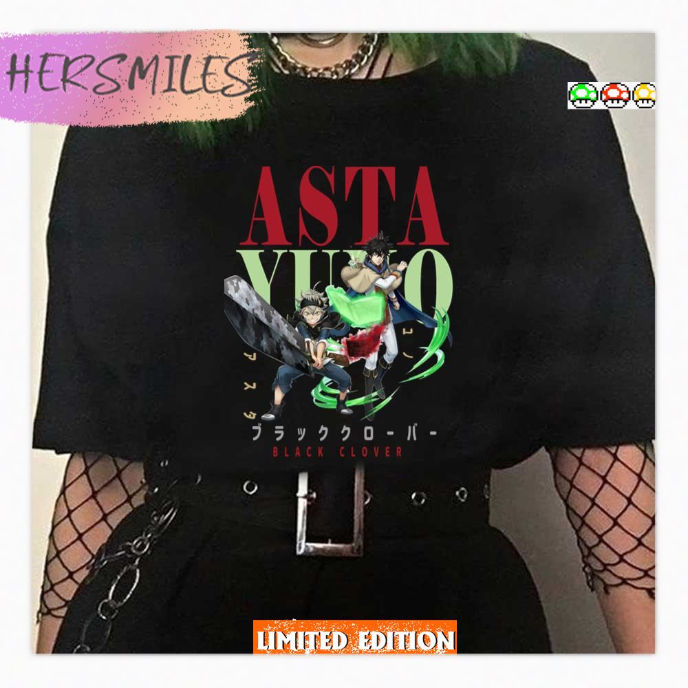 Asta And Yuno Black Clover Character Japanese Manga Shirt Asta And Yuno Black Clover Character Japanese Manga Shirt