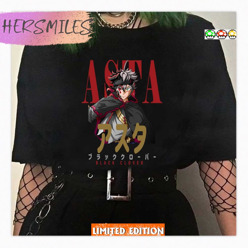 Asta Black Clover Anime Manga Series Male Character Shirt Asta Black Clover Anime Manga Series Male Character Shirt