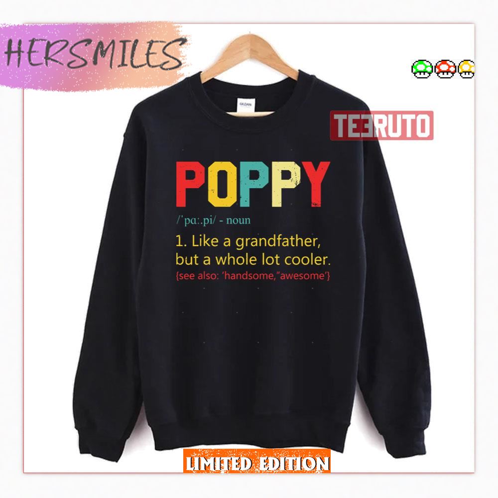 Best Poppy Definition Retro Father's Day Shirt Best Poppy Definition Retro Father's Day Shirt
