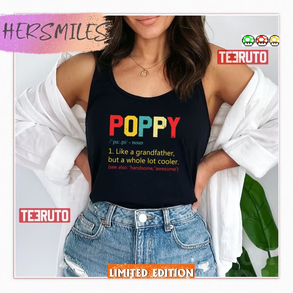 Best Poppy Definition Retro Father's Day Shirt Best Poppy Definition Retro Father's Day Shirt