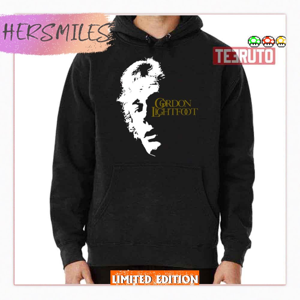 Black And White Gordon Lightfoot Silhouette Shirt