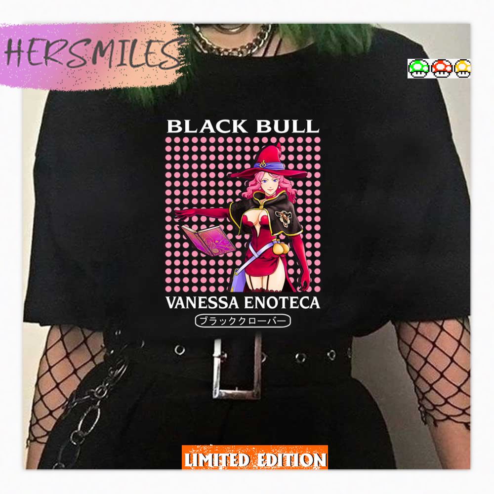 Black Bull Vanessa Enoteca Black Clover Japanese Anime Series Shirt Black Bull Vanessa Enoteca Black Clover Japanese Anime Series Shirt