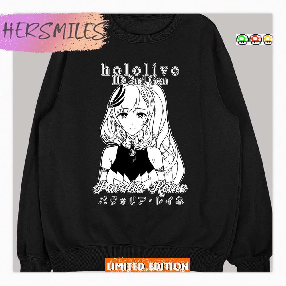 Black N White Artwork Pavolia Reine Hololive Indonesia Shirt