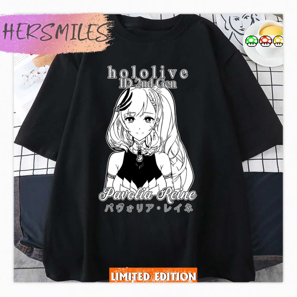 Black N White Artwork Pavolia Reine Hololive Indonesia Shirt