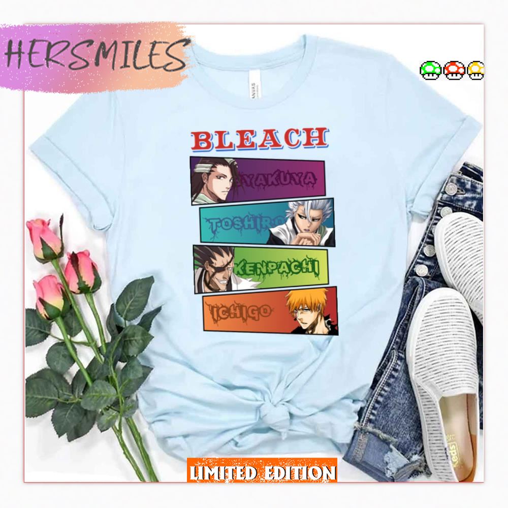 Bleach Anime Retro Design Main Roles Shirt