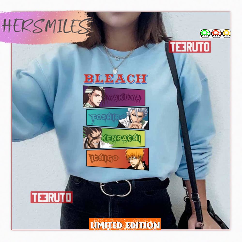 Bleach Anime Retro Design Main Roles Shirt