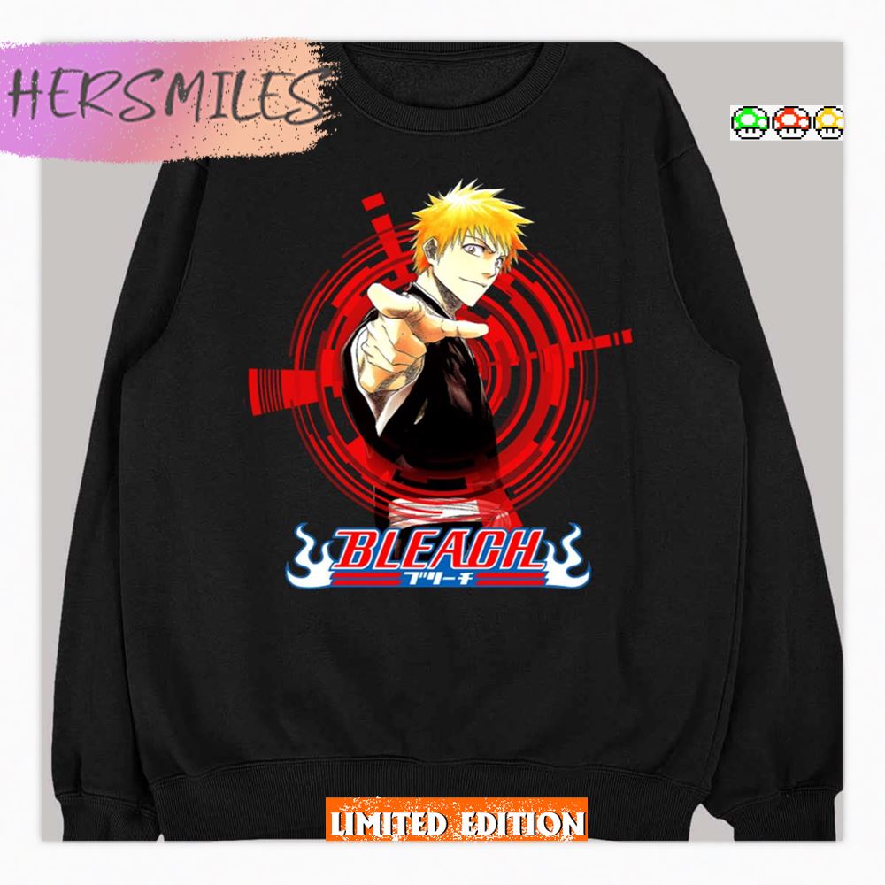 Bleach Red Illustration Ichigo Kurosaki Shirt