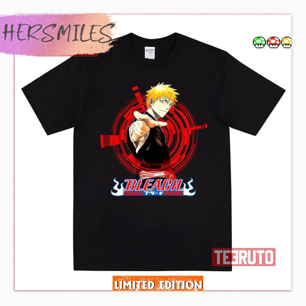 Bleach Red Illustration Ichigo Kurosaki Shirt